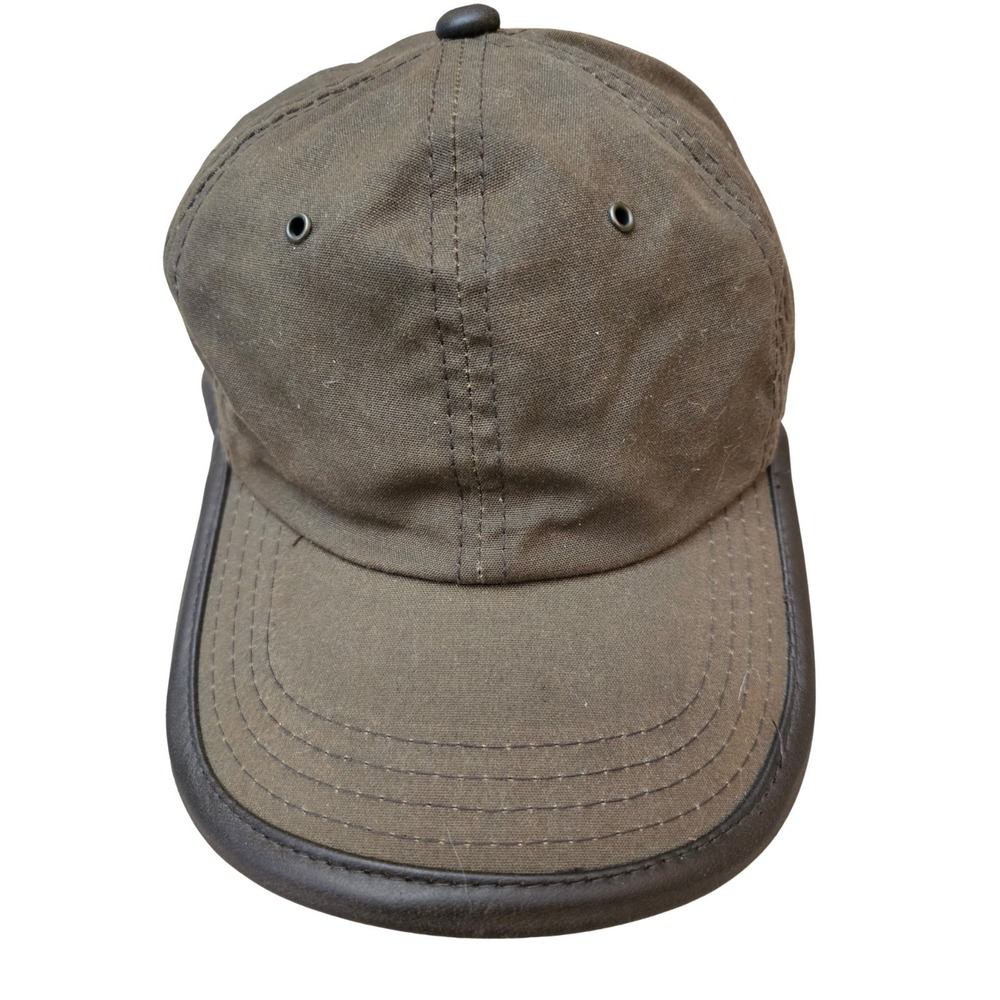 Dorfman Pacific Co. Brown Waxed Canvas Cap Hat Mens Adjustable